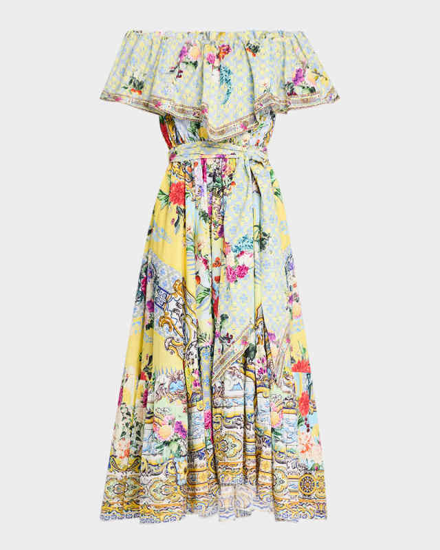 Flor Fantastica Shoulder Frill Dress